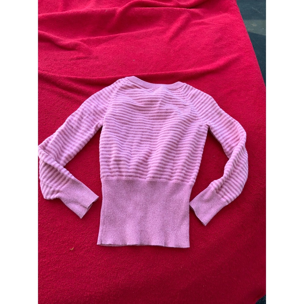 Guess Kids Pink Striped Sequin Logo Sweater Size‎ 7 & Two Long Sleeve Tops - Picture 4 of 12
